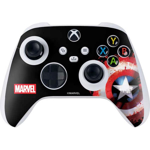 Marvel Captain America Star Shield Xbox Series S Controller Skin